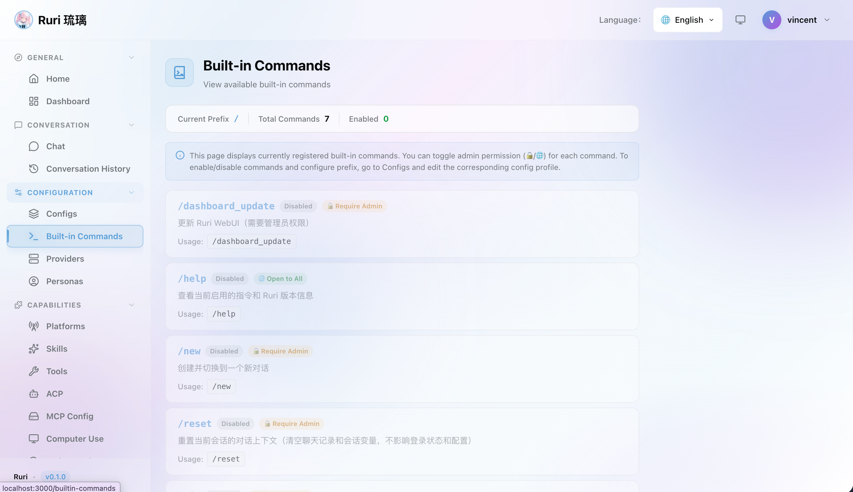 Built-in Commands