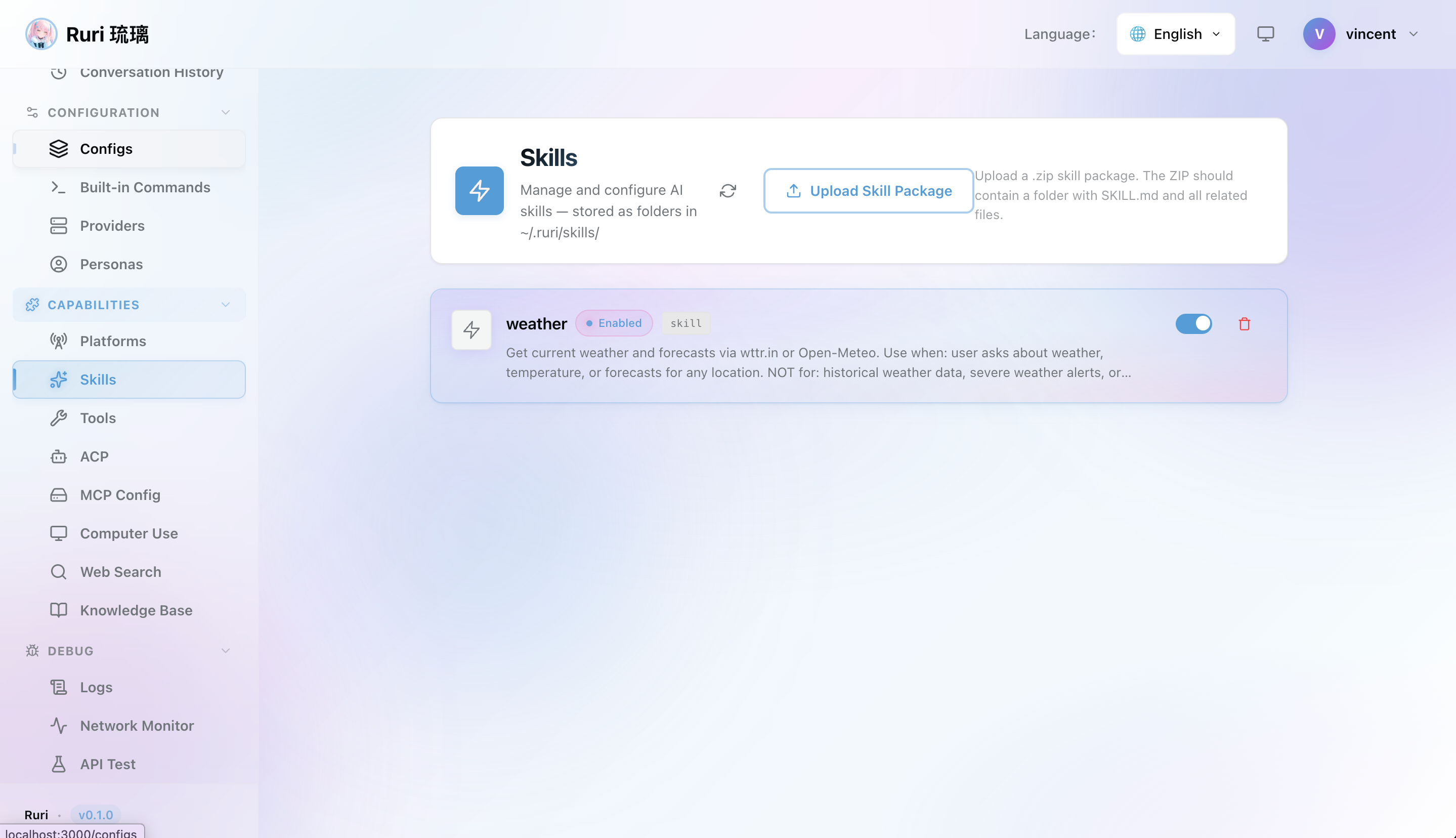 Skills Page